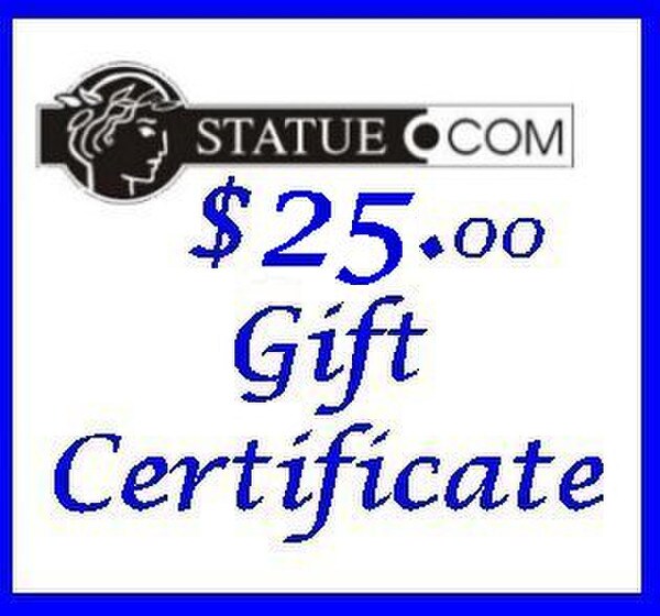 Gift Certificate Statue.com $25.00 Figurines Art Decorating